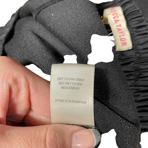 Rebecca Taylor Side Stripe Black Jogger Pants‎ Size 2 - Picture 9 of 9